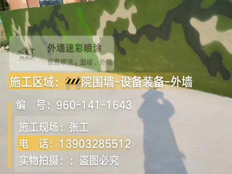 嘉峪关 迷彩漆喷涂价格（按平方米计费）